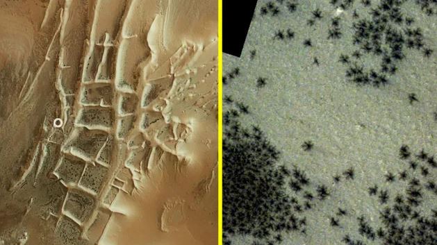 Păianjeni pe Marte observați de Agenția Spațială Europeană